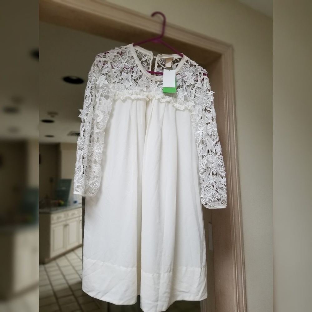 H&M Garden collection white vintage style dress 10